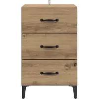 vidaXL Nachtkastje Artisan Eiken 40 x 40.5 x 66 cm Bewerkt hout
