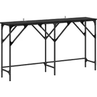 vidaXL Wandtafel Zwart Eiken 140 x 29 x 75 cm Bewerkt hout