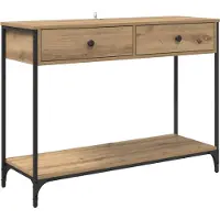 vidaXL Wandtafel Artisan Eiken 100 x 34,5 x 75 cm Bewerkt hout