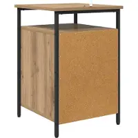 vidaXL Nachtkastje Artisan Eiken 40 x 42 x 60cm Bewerkt hout