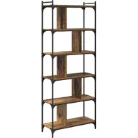 vidaXL Boekenkast 5-laags 76 x 32 x 192 cm Bewerkt hout Oud hout