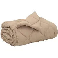 vidaXL Volledig Jaar Dekbed 200 x 220 cm 300 gsm Taupe