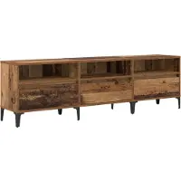 vidaXL TV Kast Oud Hout 150 x 30 x 45 cm Geengineerd Hout en IJzer