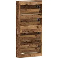 vidaXL Schoenenkast 80 x 21 x 163,5 cm Bewerkt hout Oudhout