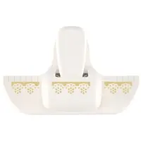 Vaessen creative Pons - Randpons Bloemetjes - 1,4 x 4,5 cm - Ivoor/Roze