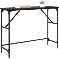 vidaXL Wandtafel Zwart Eiken 100 x 32 x 75 cm Bewerkt hout