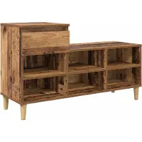 vidaXL Schoenenkast 102 x 36 x 60 cm Bewerkt hout Oudhout