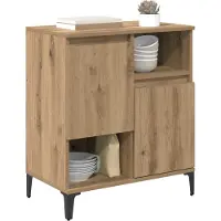 vidaXL Dressoir Artisan Eiken 60 x 35 x 70 cm Bewerkt hout