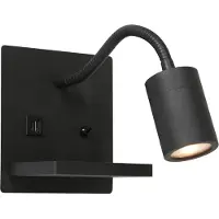 Mexlite wandlamp Upround - zwart - metaal - 3654ZW