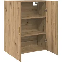 vidaXL Wandkast Artisan Eiken 69,5 x 34 x 90 cm Bewerkt hout