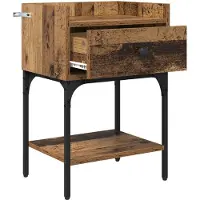 vidaXL Nachtkastje 2 st Oudhout 40 x 29 x 60 cm Bewerkt hout