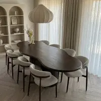 Giga Meubel Eettafel Jessie Organisch Walnoot 180cm