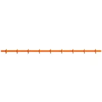 String Relief Haakrail 123 Cm Oranje - Haken en hangers Aluminium Orange - RELIEF-HR-1230-303