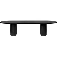 Gubi Moon Elliptical Eettafel 298x101 cm | Black Stained Oak Veneer