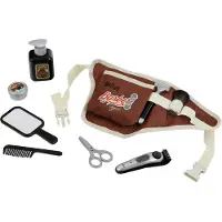 Braun Toys Braun barbierset - 15x8x15 cm - kam, spiegel, schaar, scheerkwast en scheermes - multicolor