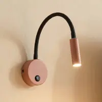 TK Lighting Wandlamp Lagos, dimbaar, rood, Slaapkamer, metaal, wandlamp