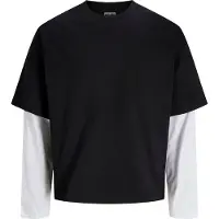 Jack & Jones Shirt 'JCOBIARRITZ' zwart / wit