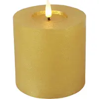 Decostar Countryfield Stompkaars rustiek LED rond Lyon S goud hoogte 10 x 10 cm |