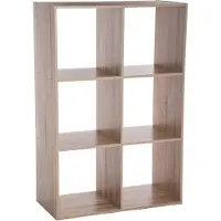 5 Five Atmosphera 6- VAKS kast - Hout - Naturel - : L. 67,6 x D. 32 x H. 100,5 cm - Opberger - Boekenkast