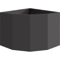 vidaXL Hoek Plantenbak Zwart 45 x 45 x 35 cm Staal