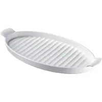 Westmark Serveerschaal voor asperges, met 2 handgrepen, ovaal, lengte: 39,5 cm, porselein, kleur: wit, 62222260