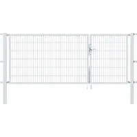Alberts Deur met dubbel hek Flexo 300 cm breedte (100 + 200 cm), in verschillende hoogten