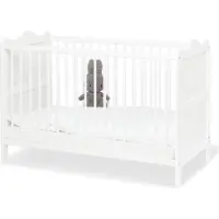 Pinolino Kinderbed Florentina 60 x 120 cm - Wit - Verstelbare bodem & Uitneembare spijlen