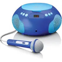 Lenco SCD-620BU - Draagbare radio/ CD player met microfoon - Blauw