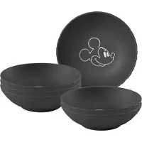 Villeroy & Boch Dessertschaaltje Manufacture Rock Mickey Mouse Zwart 120ml (Set van 6)