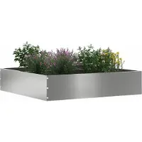 vidaXL Gazonrand 60 x 60 x 13 cm Gegalvaniseerd staal zilver