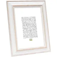 Deknudt Fotokader wit met naturelkleurig accent 18x24 S221H1