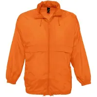 Sols Unisex Surf Windbreaker Lichtgewicht Jasje (Oranje)