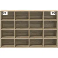 vidaXL Schoenenkast 103 x 30 x 67 cm Bewerkt hout Sonoma Eik