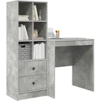 vidaXL Bureau Beton Grijs 115,5 x 50 x 127 cm 2 st