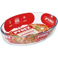 Pyrex - Iconic's Ovenschaal Ovaal 2,2 liter - Transparant - Borosilicaatglas