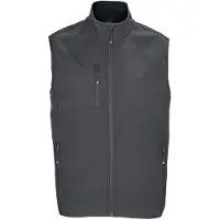 Sols Heren Falcon Softshell gerecyclede bodywarmer (Houtskool)