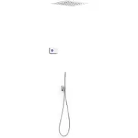 Tres Shower Technology elektronische inbouwthermostaat met plafond regendouche 38x38cm en handdouche