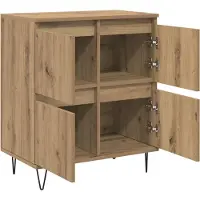 vidaXL Dressoirs 3 st Artisan Eiken 60 x 35 x 70 cm