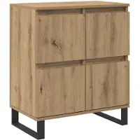 vidaXL Dressoir 2 st Artisan Eiken 60 x 35 x 70 cm