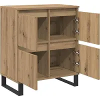 vidaXL Dressoir 3 st Artisan Eiken 60 x 35 x 70 cm