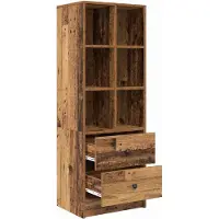 vidaXL Highboard met lade Oudhout 45,5 x 34 x 127 cm