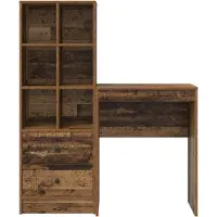 vidaXL Bureau Oudhout 105,5 x 34 x 127 cm 2 st