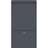 vidaXL Pakket Inwerpkoker met opslag Antraciet 44 x 22 x 82 cm Staal