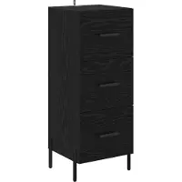 vidaXL Dressoir Zwart eiken 34 x 34,5 x 90 cm Bewerkt hout