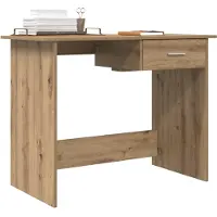 vidaXL Bureau Artisan Eiken Bewerkt hout 100 x 50 x 76 cm