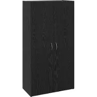 vidaXL Kantoorkast Zwart eiken 60 x 32 x 115 cm Bewerkt hout