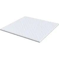 vidaXL Kokos Topper Wit 200 x 200 cm Jacquard stof