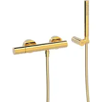 Tres Douchemengkraan study exclusive rond 29 cm met staafhanddouche goud