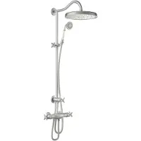 Tres Regendoucheset clasic thermostatische opbouw incl. Handdouche doucheslang 170 cm rvs