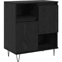 vidaXL Dressoir 2 st Zwart Eiken 60 x 35 x 70 cm